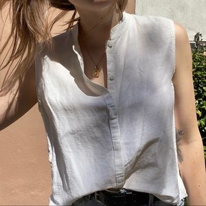 Eileen Fisher off-white button up
